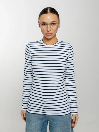 Лонгслив тельняшка большого размера джемпер