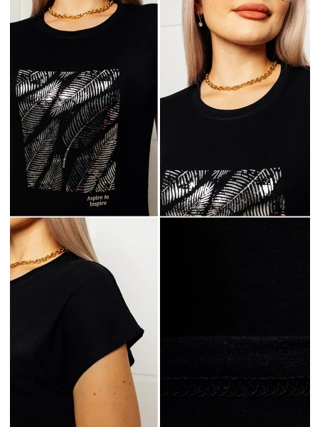 Футболка большого размера с принтом без рукавов нарядная