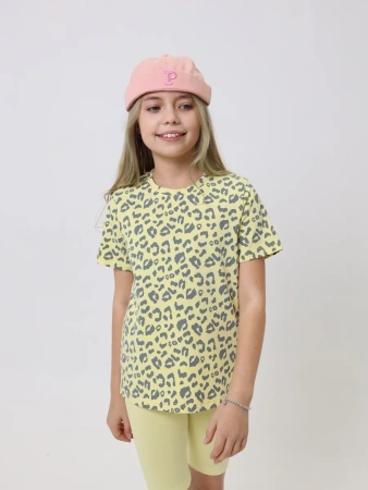 Футболка для девочки с принтом хлопок летняя пляжная