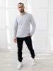 Лонгслив серый мужской с длинным рукавом