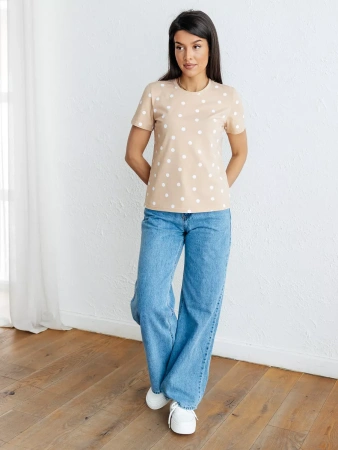 Футболка с принтом хлопок больших размеров новогодняя ФК561