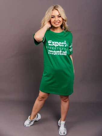 Туника домашняя больших размеров с принтом