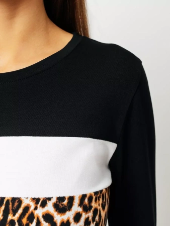 Лонгслив женский облегающий с принтом дк573