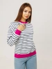 Кофта в полоску нарядная больших размеров джемпер