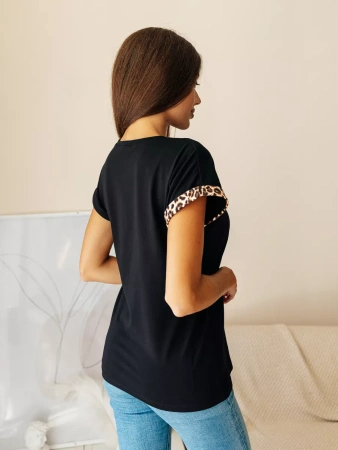 Футболка нарядная хлопок с принтом больших размеров