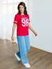 Футболка с принтом цифры больших размеров