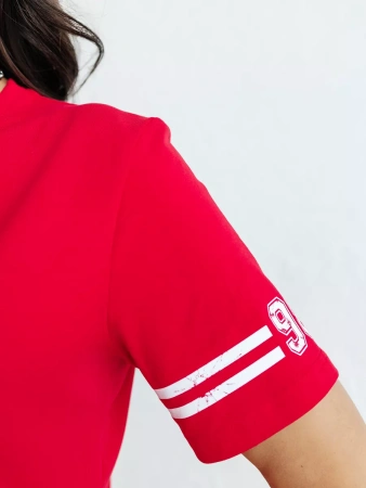 Футболка с принтом цифры больших размеров