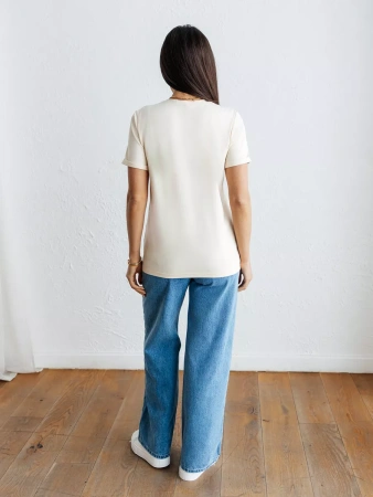 Футболка базовая хлопок с принтом больших размеров