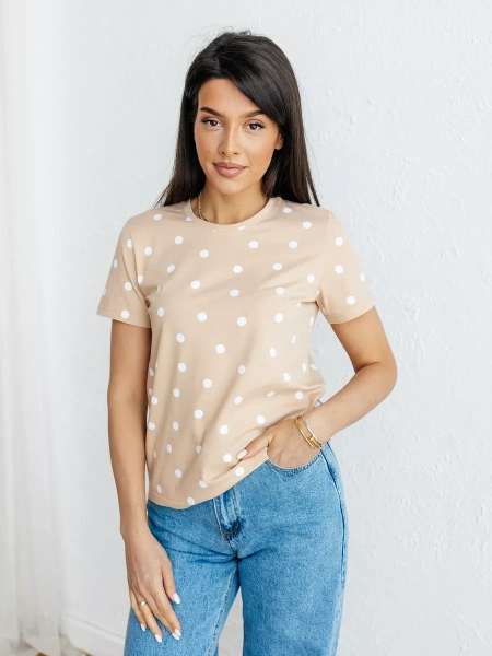 Футболка с принтом хлопок больших размеров новогодняя ФК561