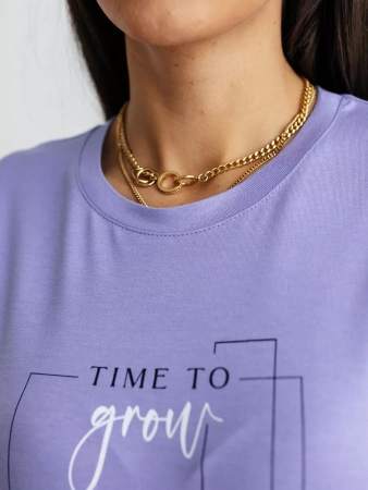 Футболка большого размера с принтом свободная нарядная