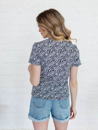 Футболка с принтом хлопок больших размеров новогодняя ФК561