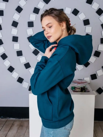 Однотонное худи с начесом