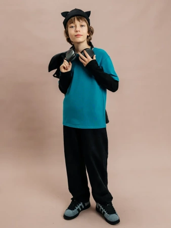 Лонгслив для мальчика подростка двойной рукав