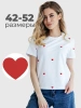 Футболка с сердечками хлопок больших размеров ФК561