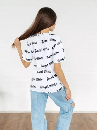 Футболка оверсайз с принтом большого размера