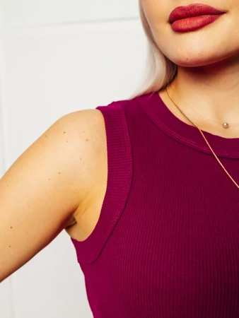 Топ под пиджак в рубчик спортивная майка МК558