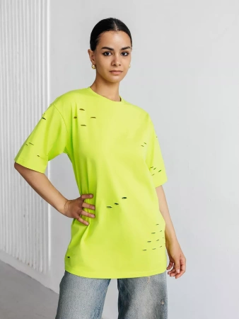 Футболка оверсайз большого размера с дырками