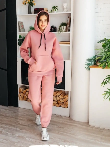 Спортивный костюм с начесом оверсайз кроя зимний