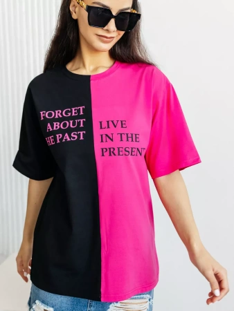 Футболка нарядная оверсайз с принтом больших размеров ФК531