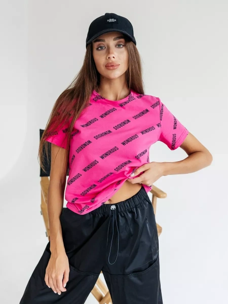 Футболка с принтом больших размеров новогодняя ФК561