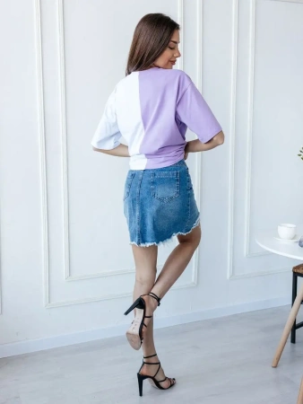 Футболка с принтом оверсайз больших размеров