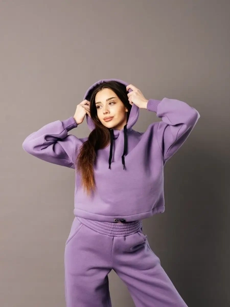 Спортивный костюм с начесом оверсайз кроя зимний