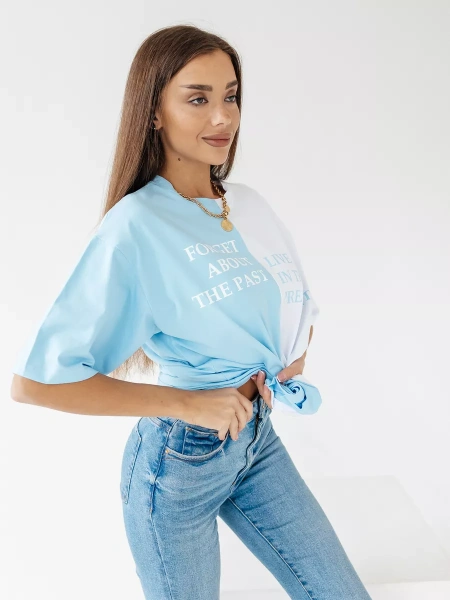 Футболка с принтом оверсайз больших размеров