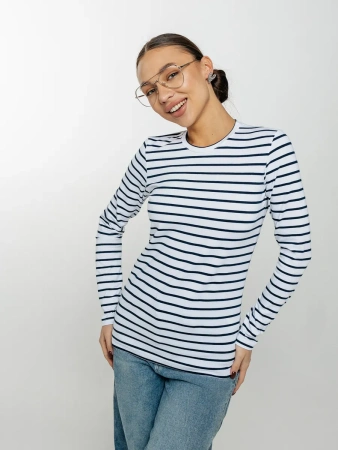 Лонгслив тельняшка большого размера джемпер