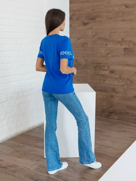 Футболка хлопок с принтом новогодняя больших размеров ФК562