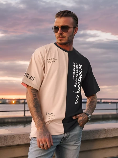 Футболка спортивная с принтом хлопок