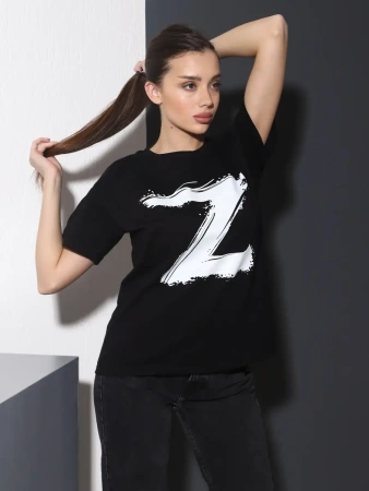 Футболка женская оверсайз с принтом Z
