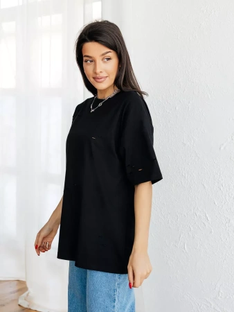 Футболка оверсайз большого размера с дырками