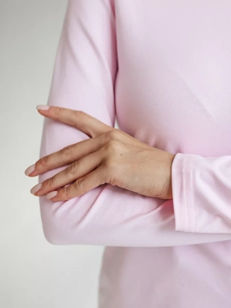 Лонгслив женский облегающий розовый дк540