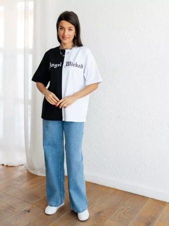 Футболка с принтом больших размеров спортивная ФК531