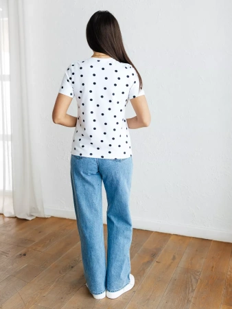 Футболка с принтом хлопок больших размеров новогодняя ФК561