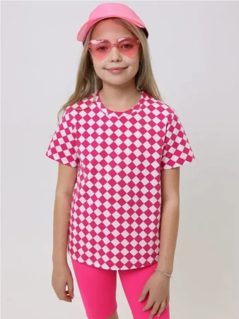 Футболка для девочки с принтом хлопок летняя пляжная