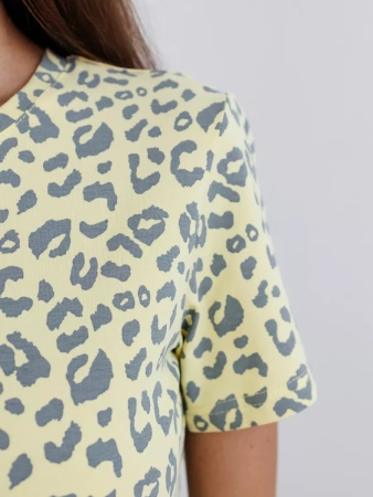 Футболка с принтом хлопок больших размеров новогодняя ФК561