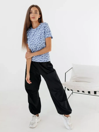 Футболка прямая с принтом хлопок больших размеров ФК561