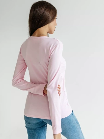 Лонгслив женский облегающий розовый дк540