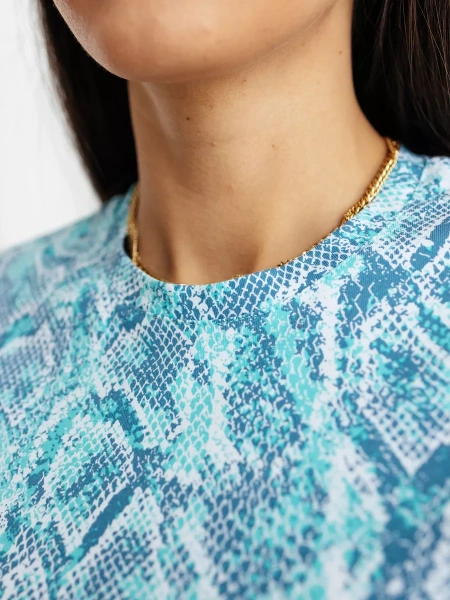 Футболка прямая с принтом хлопок больших размеров ФК561