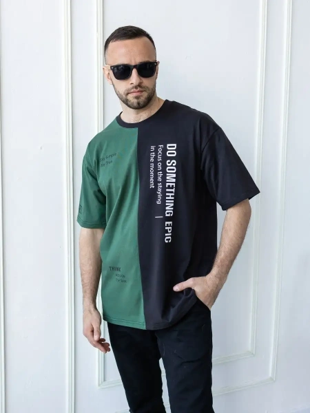 Футболка спортивная с принтом хлопок