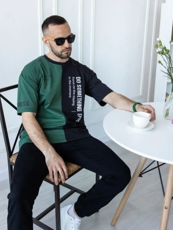 Футболка спортивная с принтом хлопок