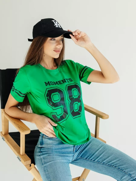 Футболка хлопок с принтом  летняя больших размеров