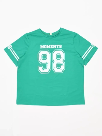 Футболка хлопок с принтом летняя больших размеров