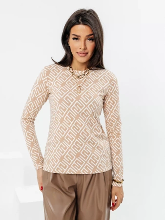 Лонгслив женский облегающий кофта с принтом дк571