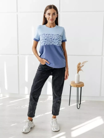 Футболка хлопок с принтом новогодняя больших размеров