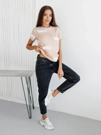 Футболка с принтом больших размеров новогодняя ФК561