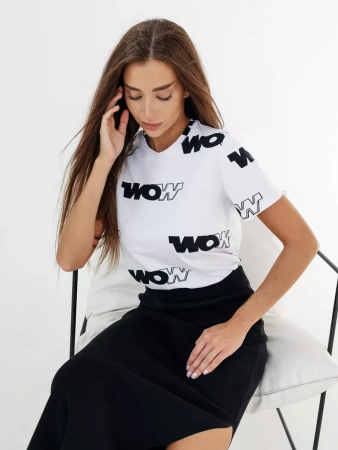 Футболка с принтом больших размеров новогодняя ФК561