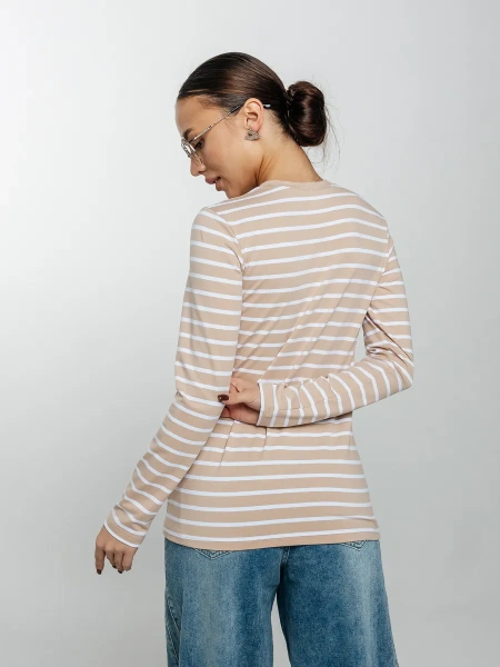 Лонгслив тельняшка большого размера джемпер