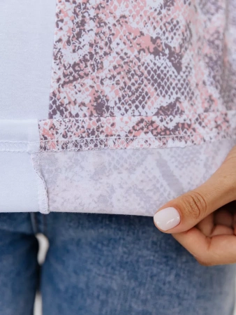 Футболка хлопок с принтом нарядная больших размеров